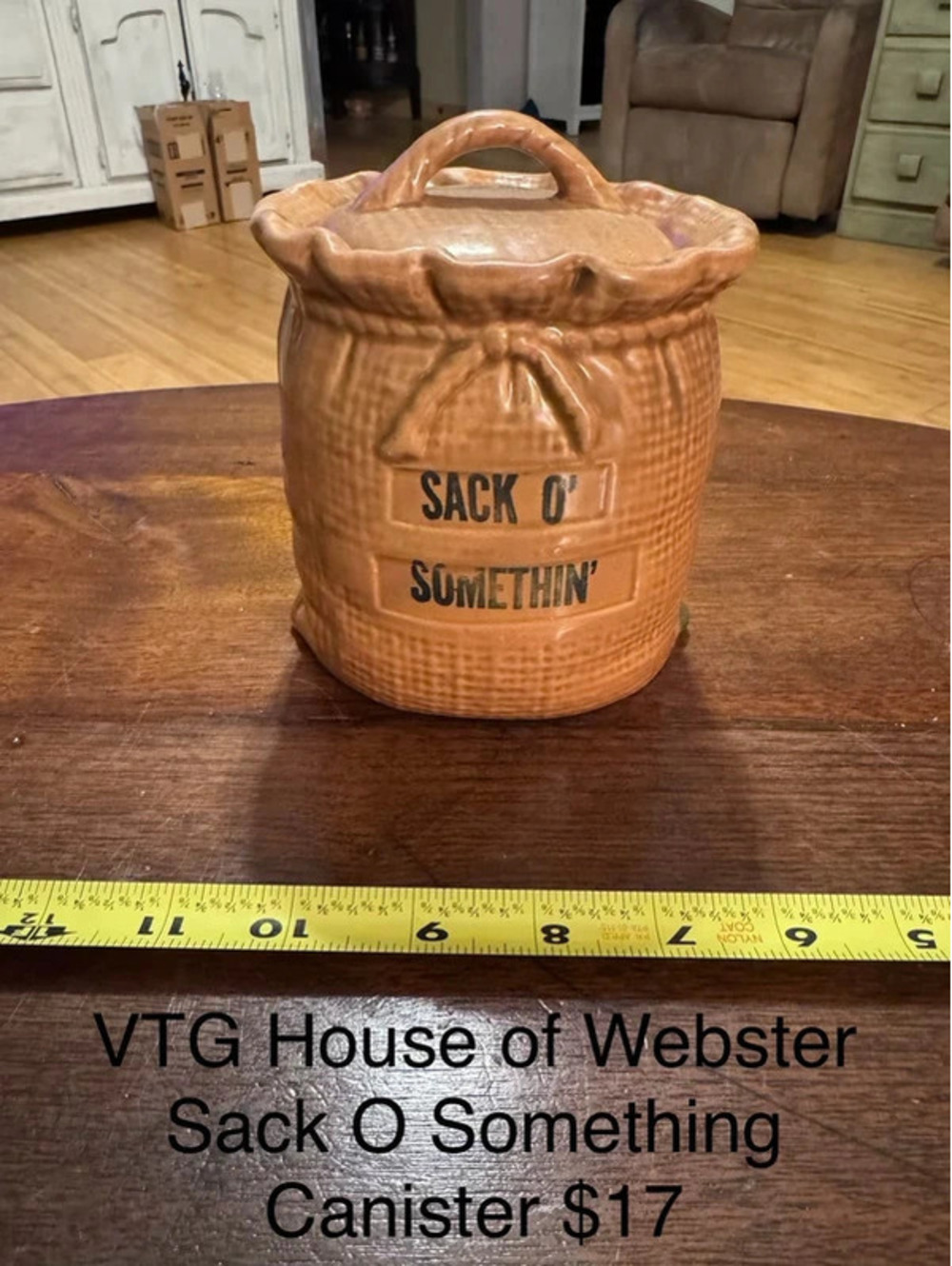 VTG House of Webster Sack o Something Canister